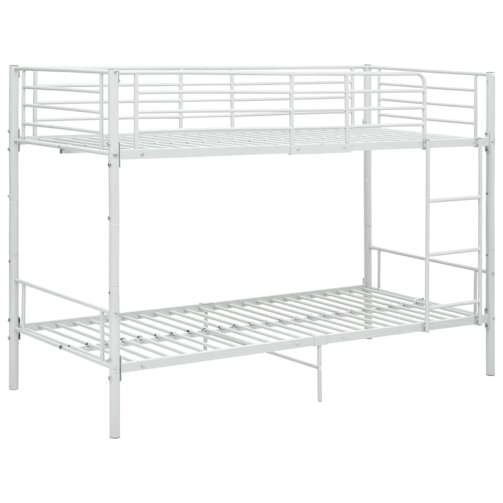 vidaXL Stapelbed metaal wit 90x200 cm