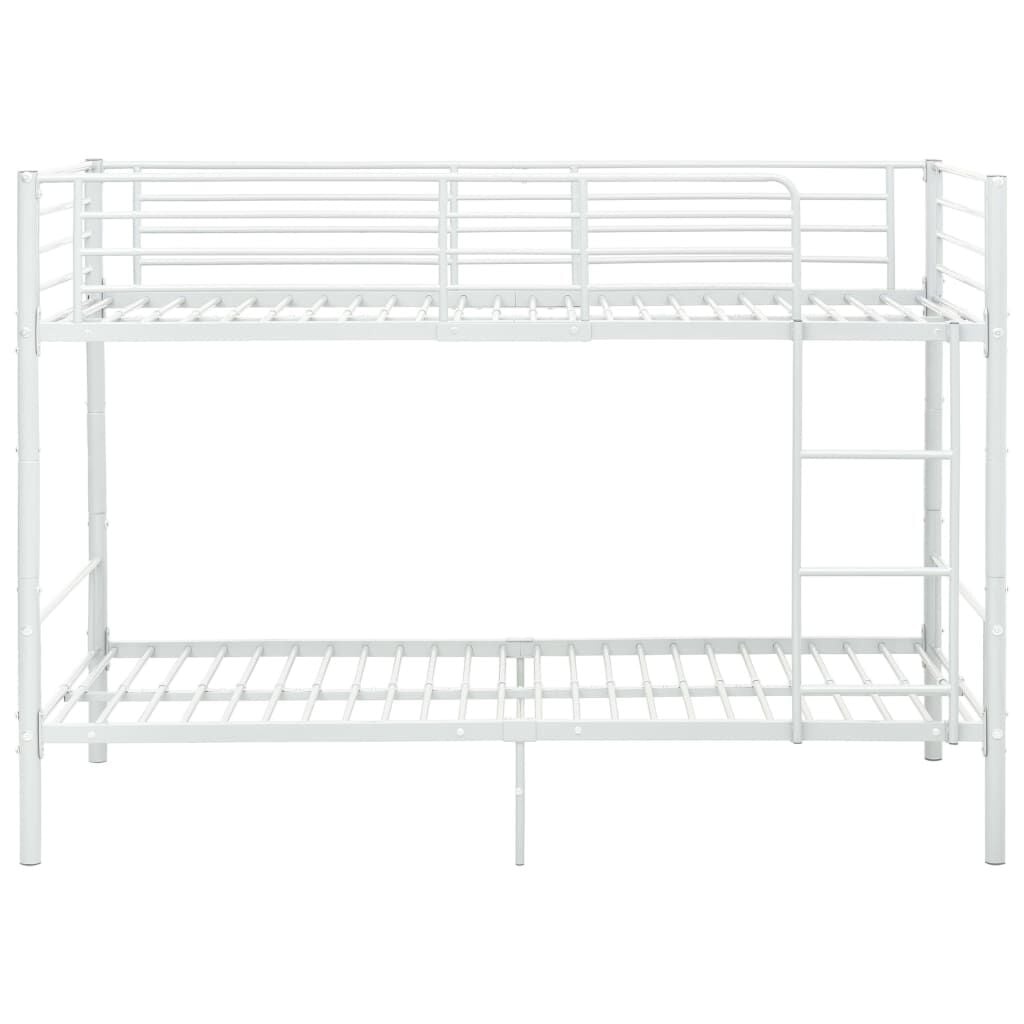 vidaXL Stapelbed metaal wit 90x200 cm