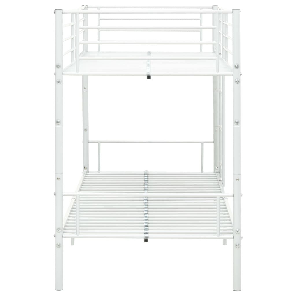 vidaXL Stapelbed metaal wit 90x200 cm