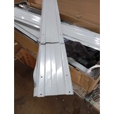 vidaXL Tuinschuur met verlengd dak 277x110,5x181 cm staal lichtgrijs