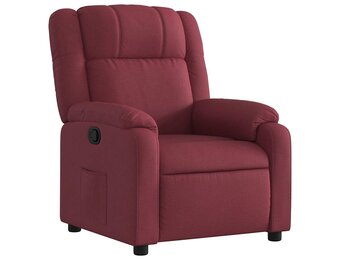 vidaXL Fauteuil verstelbaar stof wijnrood