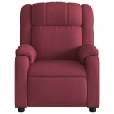vidaXL Fauteuil verstelbaar stof wijnrood
