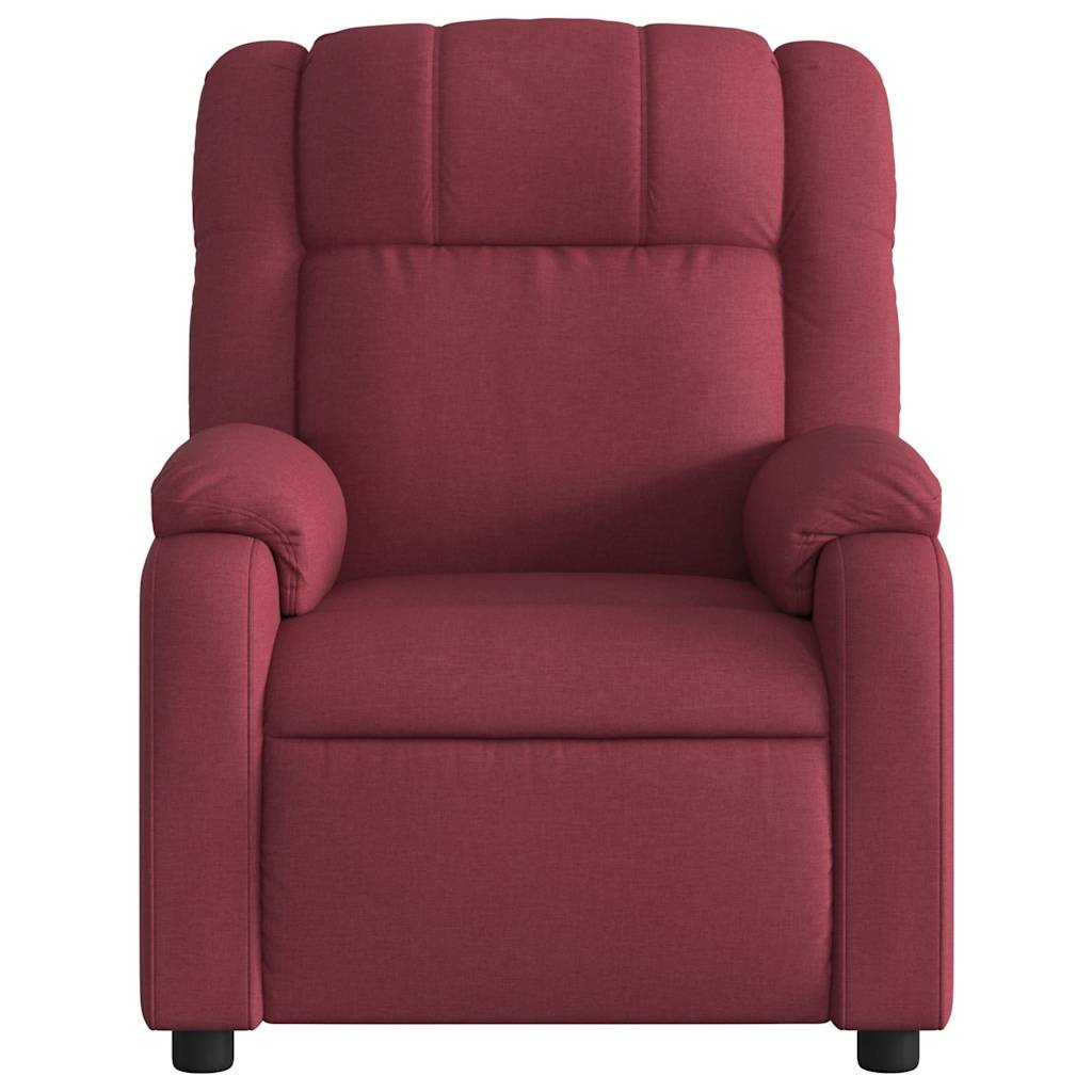 vidaXL Fauteuil verstelbaar stof wijnrood