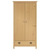 vidaXL Kledingkast Hill 2 deuren 89x50x170 cm massief grenenhout