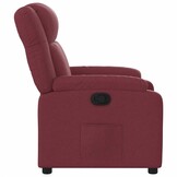 vidaXL Fauteuil verstelbaar stof wijnrood