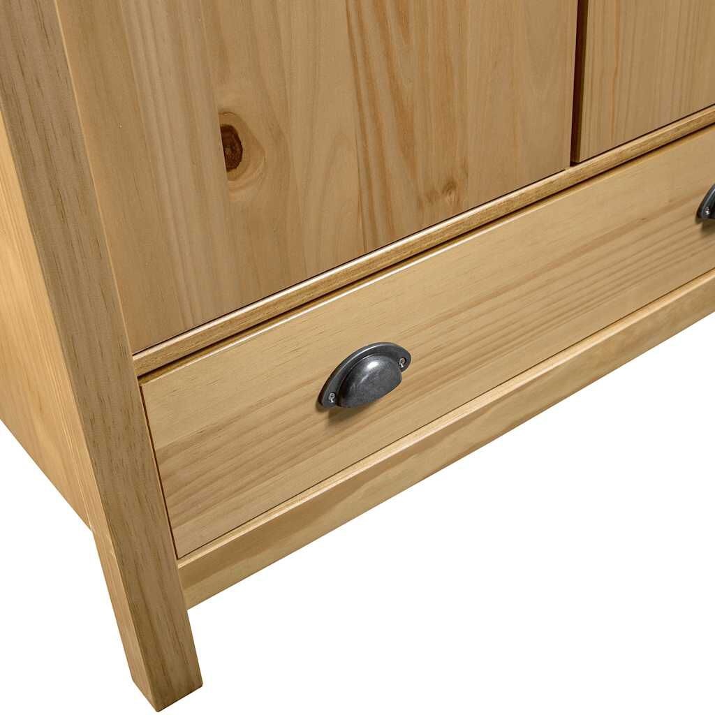 vidaXL Kledingkast Hill 2 deuren 89x50x170 cm massief grenenhout