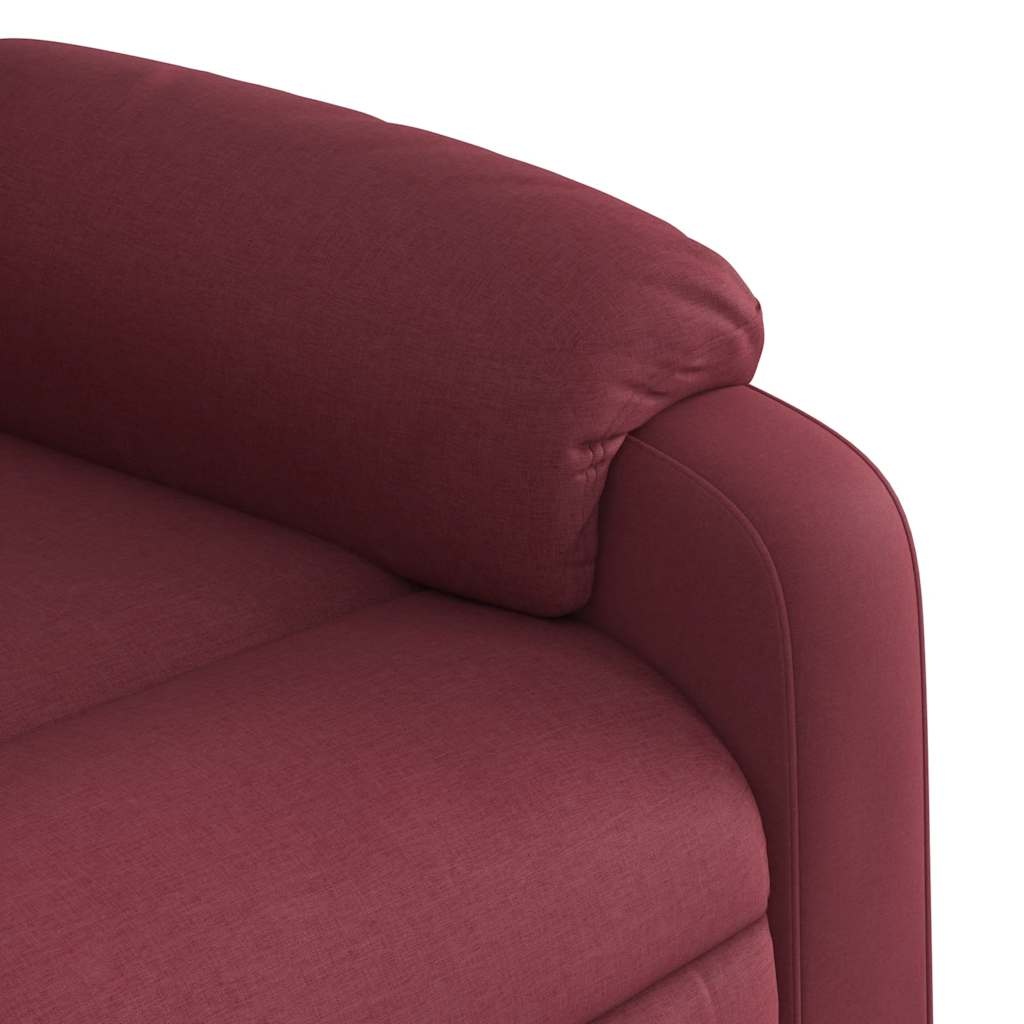 vidaXL Fauteuil verstelbaar stof wijnrood