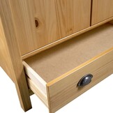 vidaXL Kledingkast Hill 2 deuren 89x50x170 cm massief grenenhout