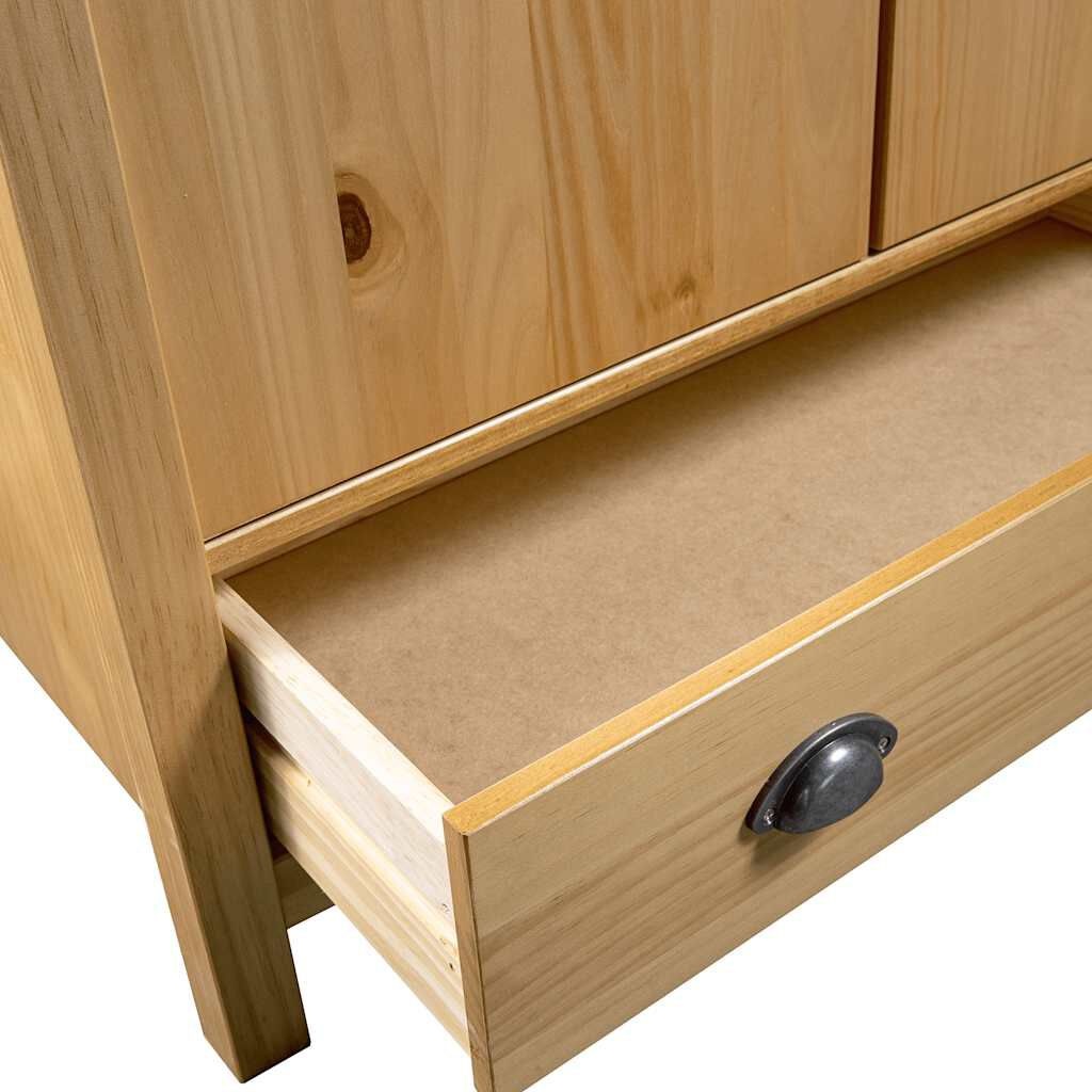 vidaXL Kledingkast Hill 2 deuren 89x50x170 cm massief grenenhout