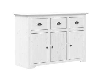 vidaXL Dressoir BODO 115,5x44x80 cm massief grenenhout wit