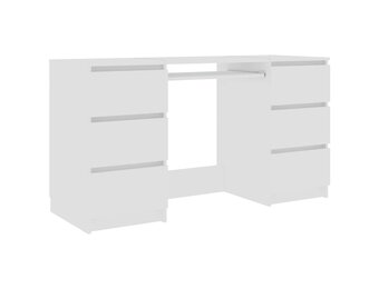 vidaXL Schrijftafel 140x50x77 cm bewerkt hout wit