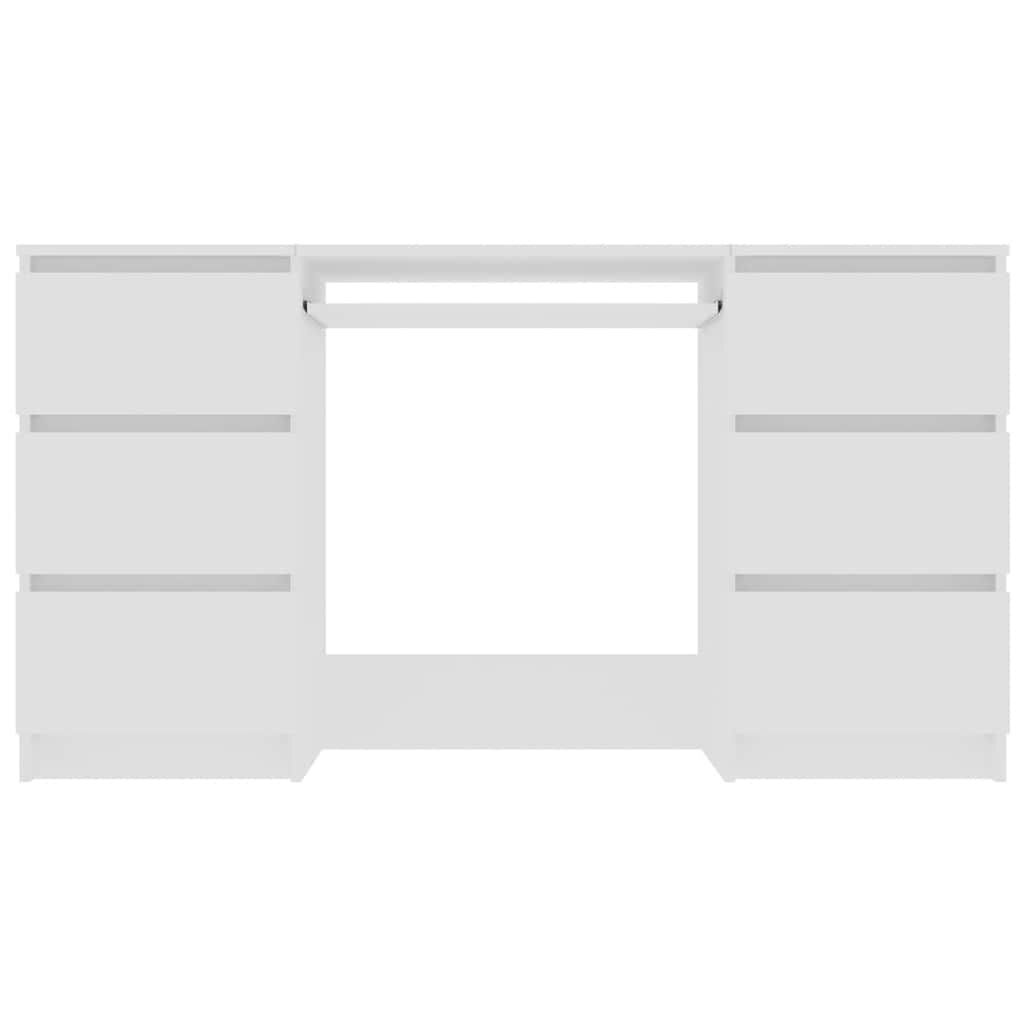 vidaXL Schrijftafel 140x50x77 cm bewerkt hout wit