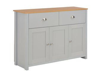 vidaXL Dressoir 112x35x81 cm grijs
