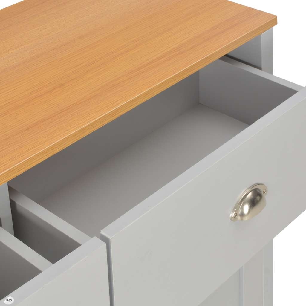 vidaXL Dressoir 112x35x81 cm grijs