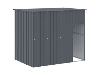 vidaXL Hondenhok met dak 214x153x181 cm gegalvaniseerd staal antraciet