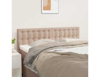 vidaXL Hoofdborden 2 st 72x5x78/88 cm kunstleer cappuccinokleurig