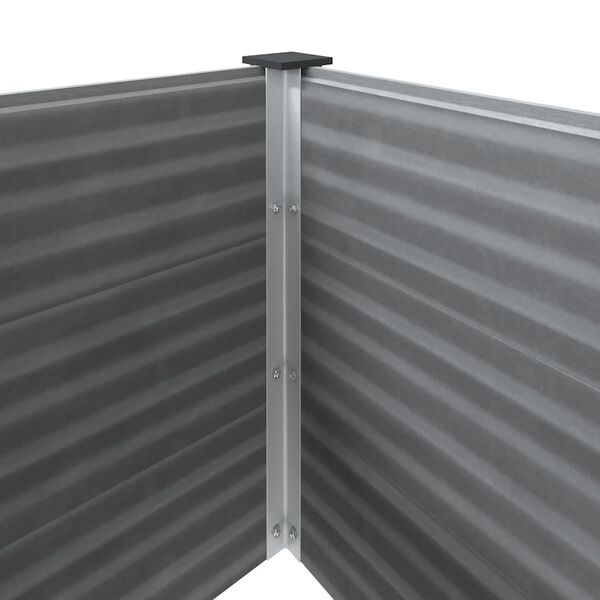 vidaXL Plantenbak verhoogd 150x50x91 cm HKC grijs