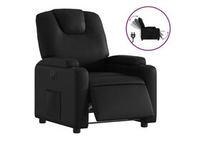 Elektrisch Verstelbare Fauteuil Kunstleer Zwart - 35% Korting