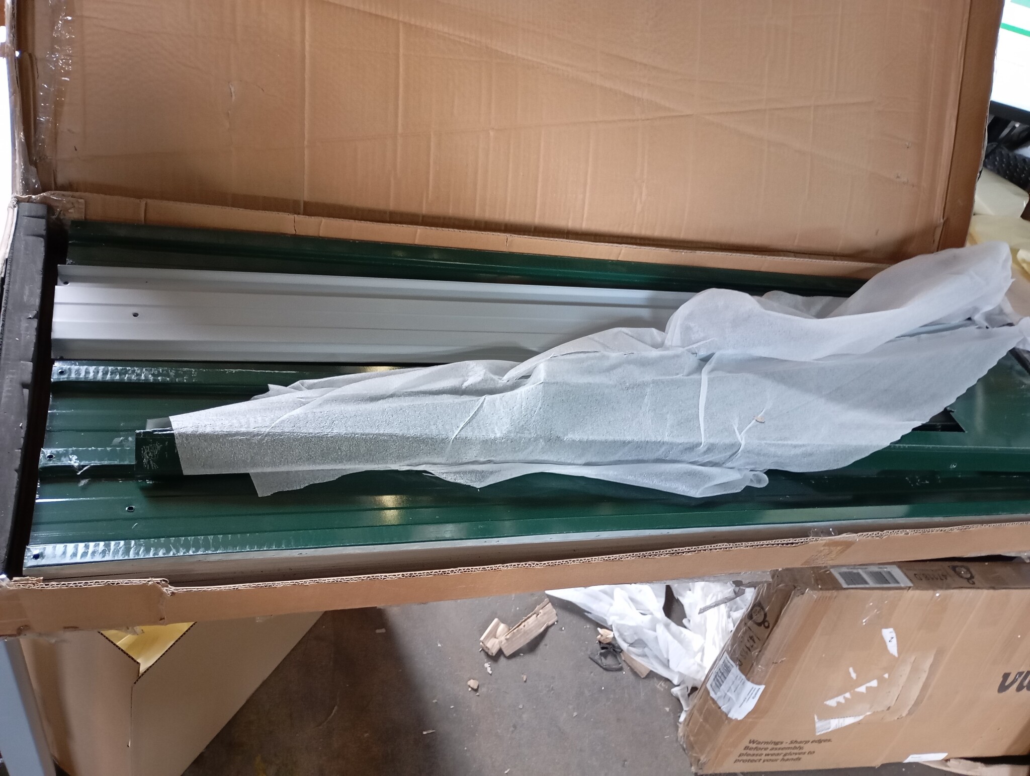 vidaXL Tuinschuur 257x392x181 cm metaal groen