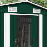 vidaXL Tuinschuur 257x392x181 cm metaal groen