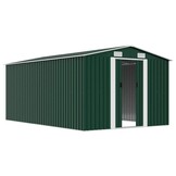 vidaXL Tuinschuur 257x392x181 cm metaal groen