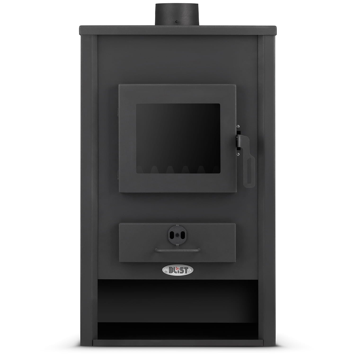CV houtkachel met watermantel - 15kW - antraciet