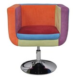 vidaXL Stoel met patchwork motief kubus stof