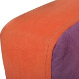 vidaXL Stoel met patchwork motief kubus stof