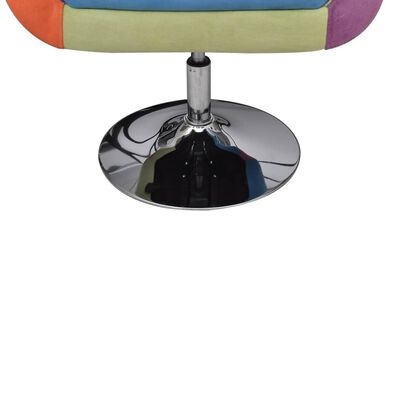 vidaXL Stoel met patchwork motief kubus stof
