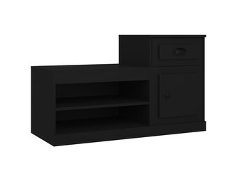 vidaXL Schoenenkast 100x42x60 cm bewerkt hout zwart