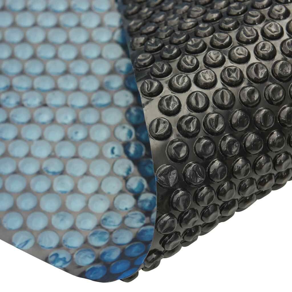 vidaXL Zwembadfolie solar drijvend 549x274 cm PE zwart en blauw