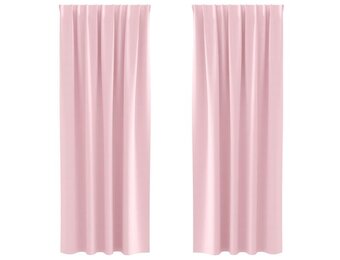 vidaXL Zwart-out Gordijnen met Ringen 2 st Babyroze 245 x 140 cm