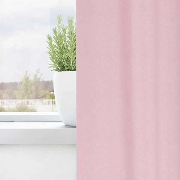 vidaXL Zwart-out Gordijnen met Ringen 2 st Babyroze 245 x 140 cm