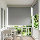 vidaXL Buitenrolgordijn UV-bescherming Lichtgrijs 100 x 230 cm (B x H)