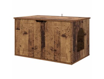 vidaXL Kattenhuis Oudhout 85 x 55 x 50,5 cm Bewerkt hout