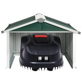 vidaXL Overkapping voor robotmaaier 92x97x63 cm staal groen