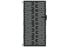 Zwarte Tuinpoort van Staal, 85x200 cm - 59% Korting!