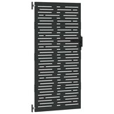 vidaXL Tuinpoort 85 x 200 cm Poedergecoat staal Zwart Vergrendelbaar