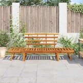 vidaXL Tuinbank 2-in-1 190 cm massief acaciahout