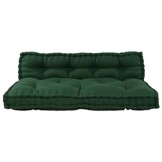 vidaXL Pallet Sofa Kussen 2 st Stof Groen 120 x 80 x 38 cm