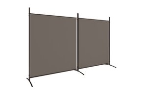 Kamerscherm met 2 panelen 346x180 cm Stof Antraciet - 39% Korting