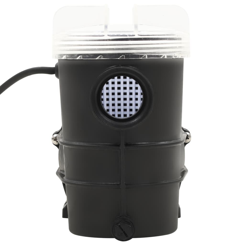vidaXL Zwembadpomp met timer 0,25 pk 8000 L/u zwart
