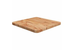 Massief Eiken Tafelblad Vierkant 40x40cm Lichtbruin - 45% Korting