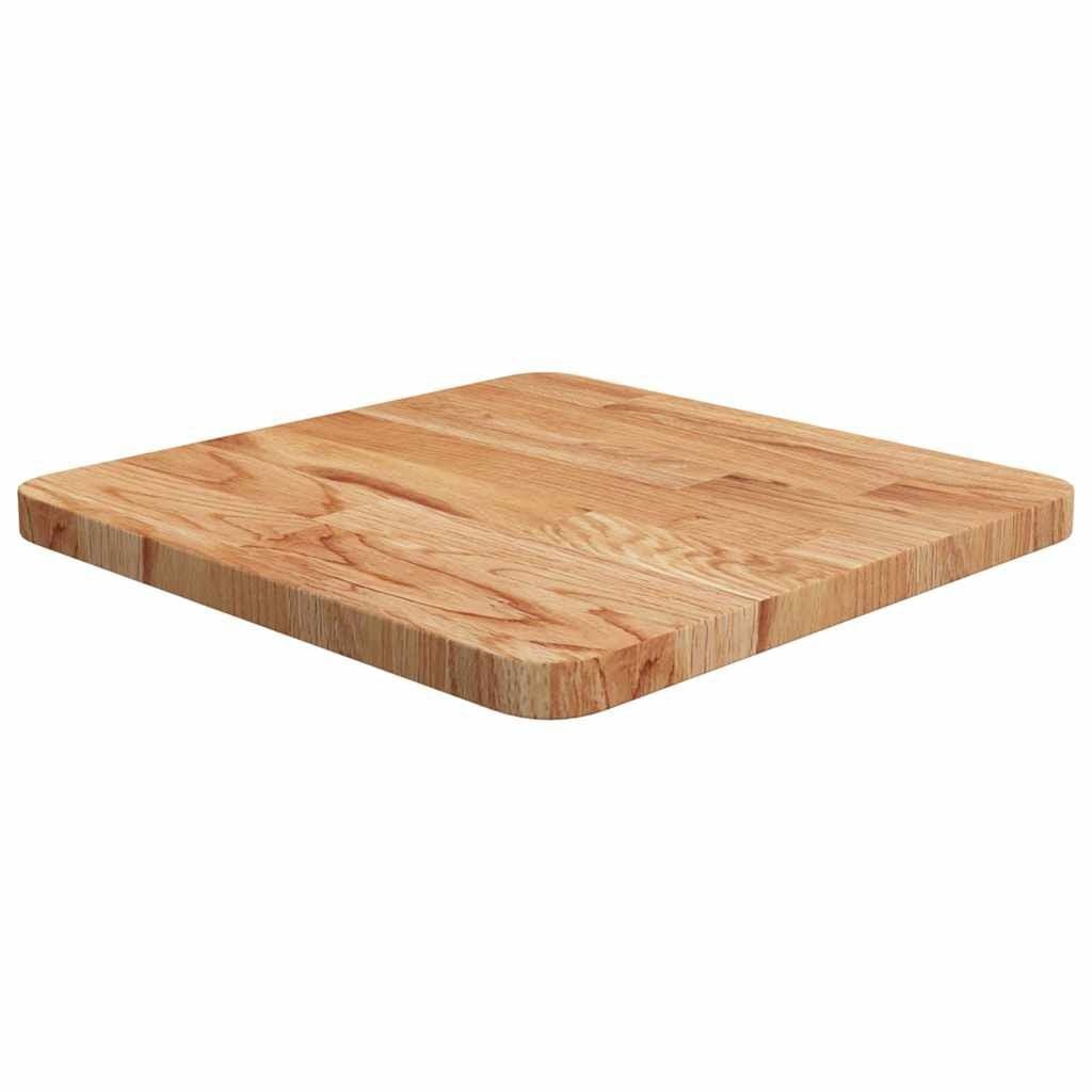 vidaXL Tafelblad vierkant 40x40x2,5cm massief eiken lichtbruin