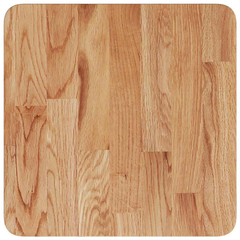 vidaXL Tafelblad vierkant 40x40x2,5cm massief eiken lichtbruin