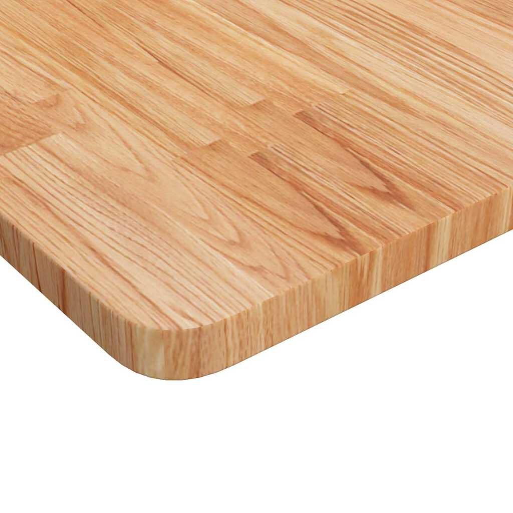 vidaXL Tafelblad vierkant 40x40x2,5cm massief eiken lichtbruin