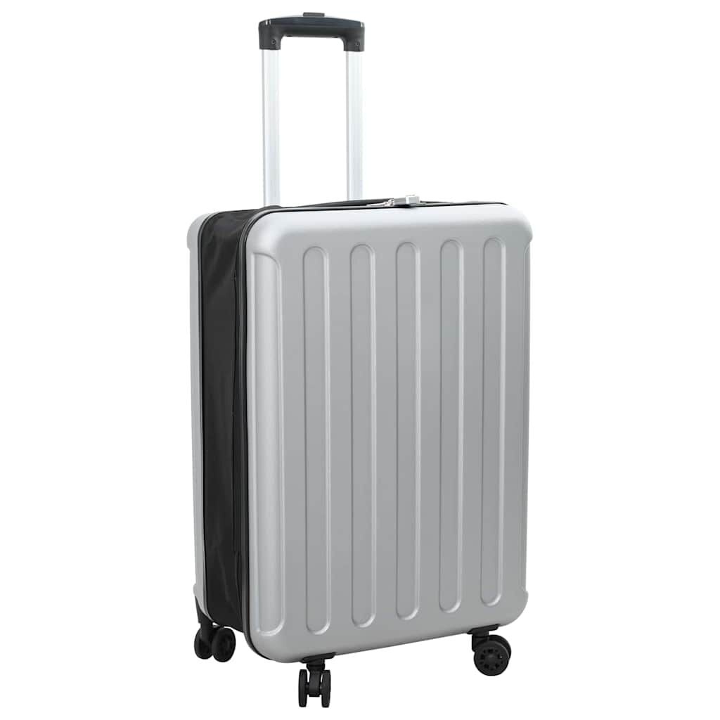 vidaXL Koffer met slot Zilver 43 x 27 x 66 cm ABS Kunststof