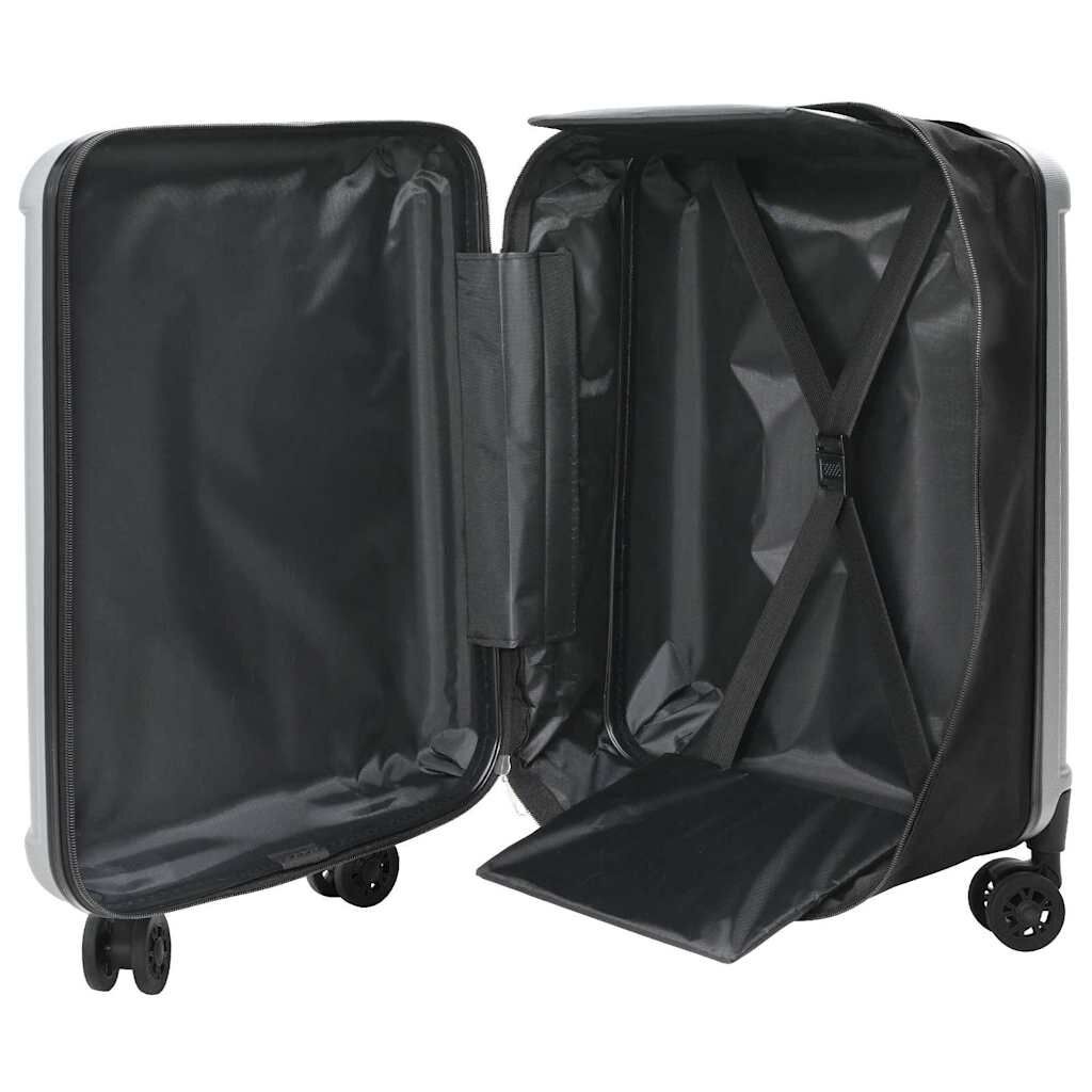 vidaXL Koffer met slot Zilver 43 x 27 x 66 cm ABS Kunststof