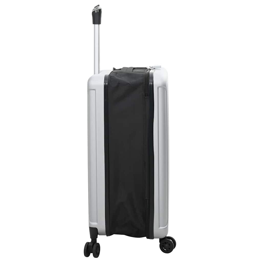 vidaXL Koffer met slot Zilver 43 x 27 x 66 cm ABS Kunststof