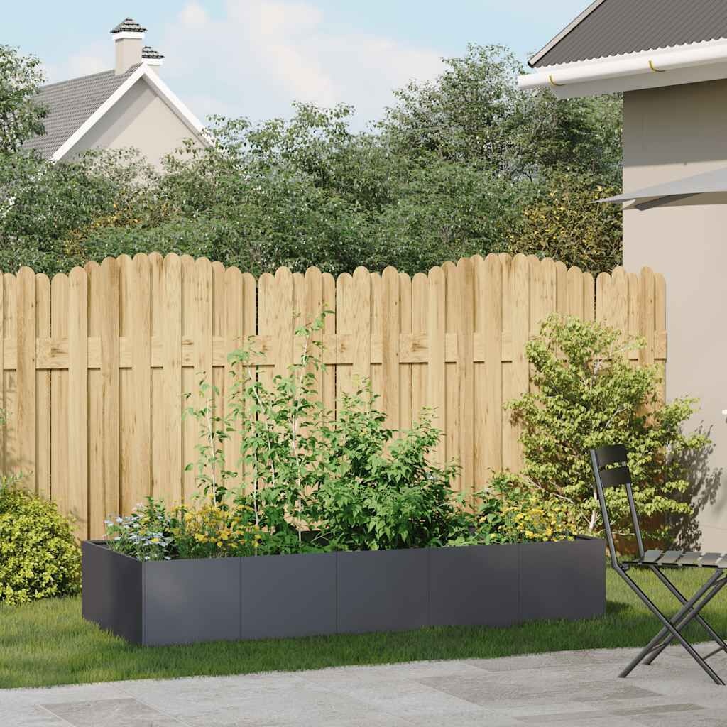vidaXL Plantenbak 200x80x40 cm staal antracietkleurig